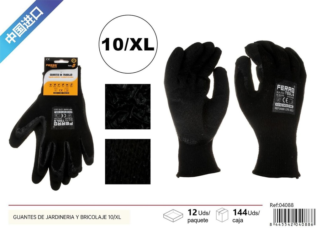 Guantes de jardinería y bricolaje 10/XL GLK+TC2