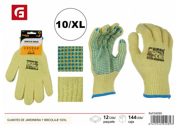 Guantes de jardinería y bricolaje 10/xl 60g