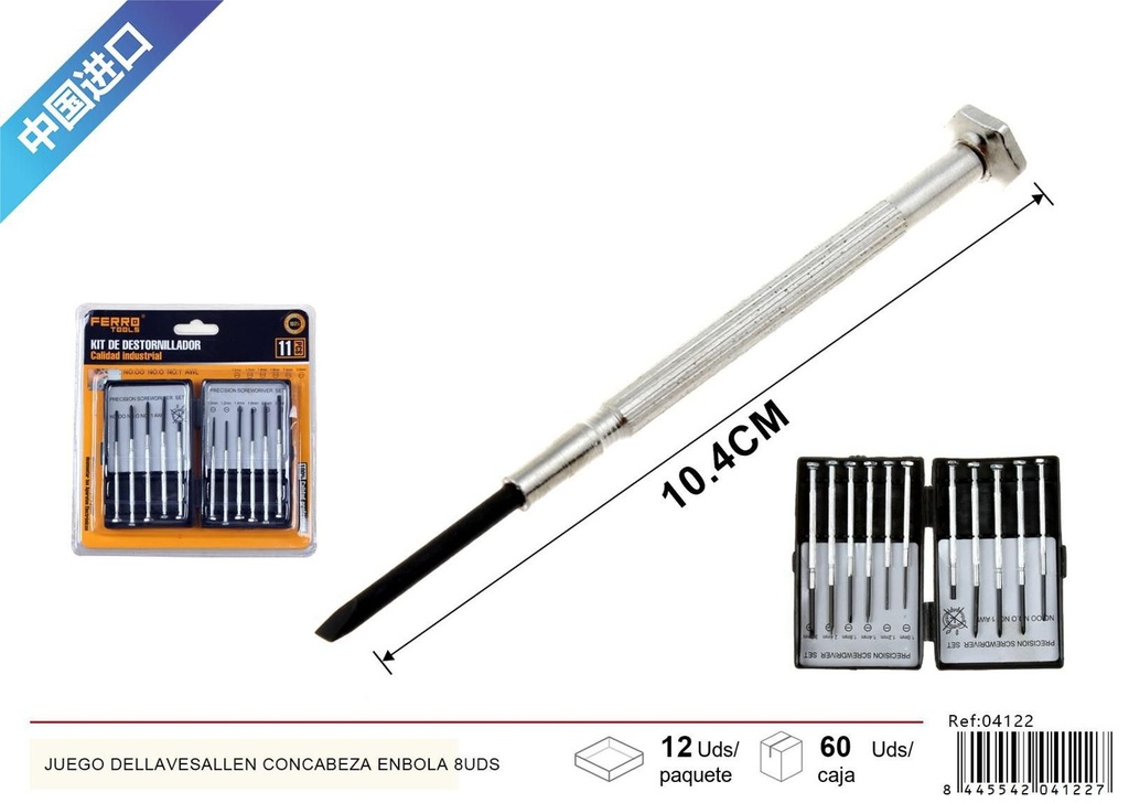 Set de destornilladores de precisión 11 piezas para reparaciones y bricolaje