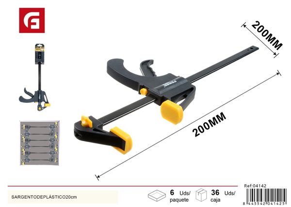 Sargento de plástico 20cm