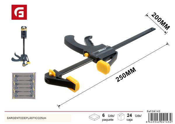 Sargento de plástico 25cm para fijación