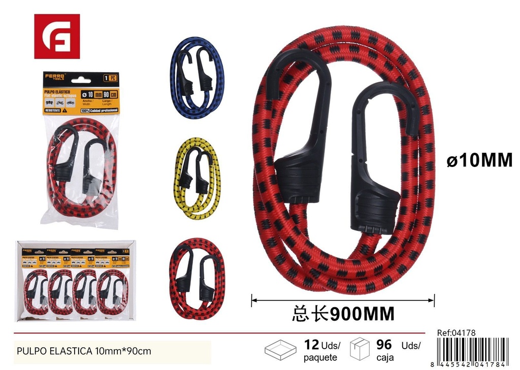 Cuerda elástica para equipaje 10mm*90cm - Accesorios de coche