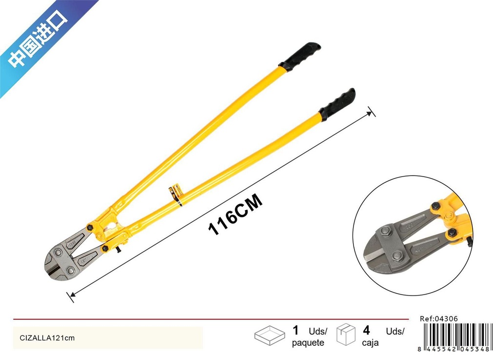 Cizalla 121cm para corte de cables