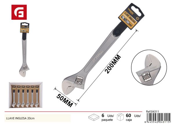 Llave ajustable 8in