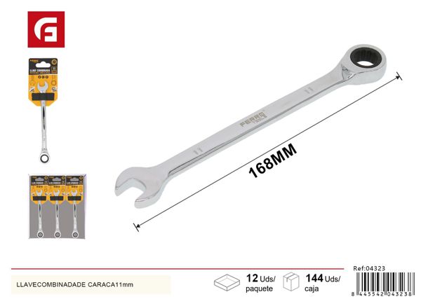 Llave combinada de carraca 11mm para herramientas