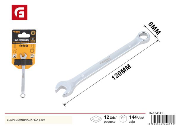 Llave combinada fija 8mm para ferretería