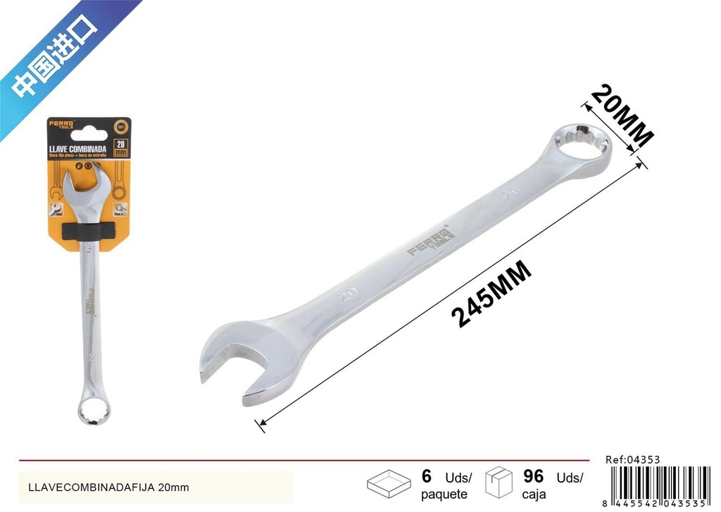 Llave combinada fija 20mm