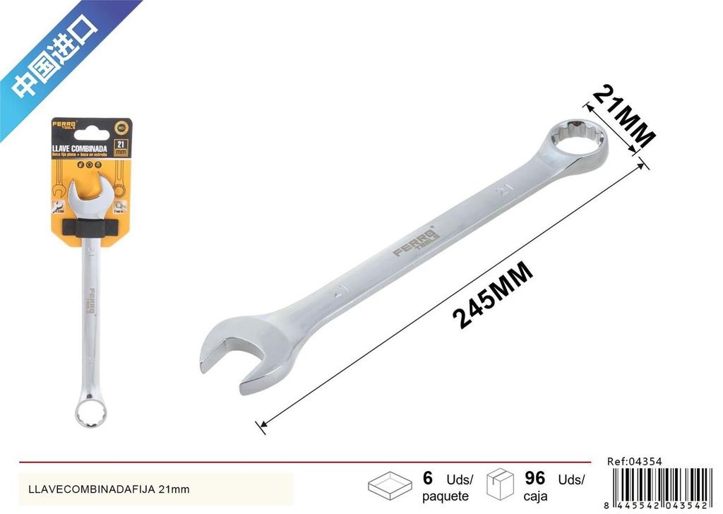 Llave combinada fija 21mm para herramientas