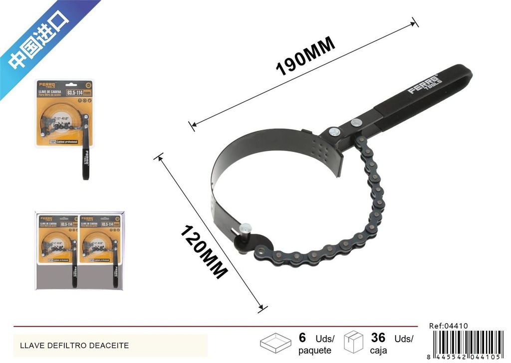 Llave de filtro de aceite semicírculo