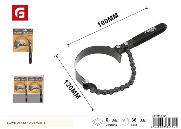 Llave de filtro de aceite semicírculo