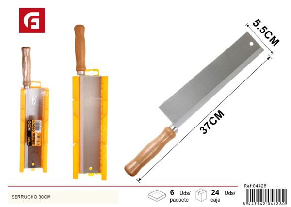 Serrucho con caja de inglete 250mm para cortes precisos en madera