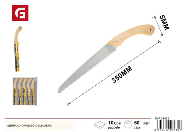 Serrucho con mango de madera