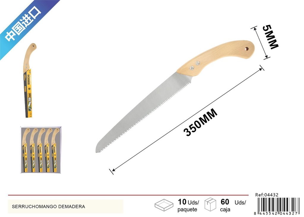 Serrucho mango de madera - Herramientas de ferretería