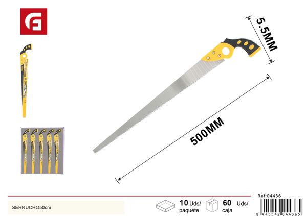 Serrucho de dientes 50cm para carpintería