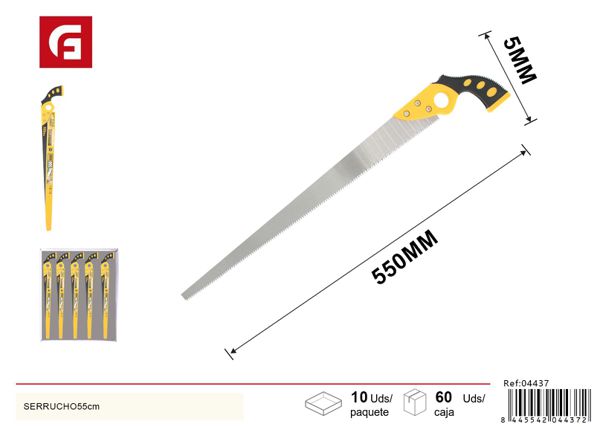 Serrucho 55cm para carpintería