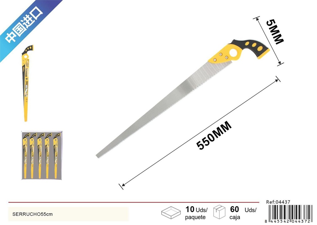 Serrucho 55cm para carpintería