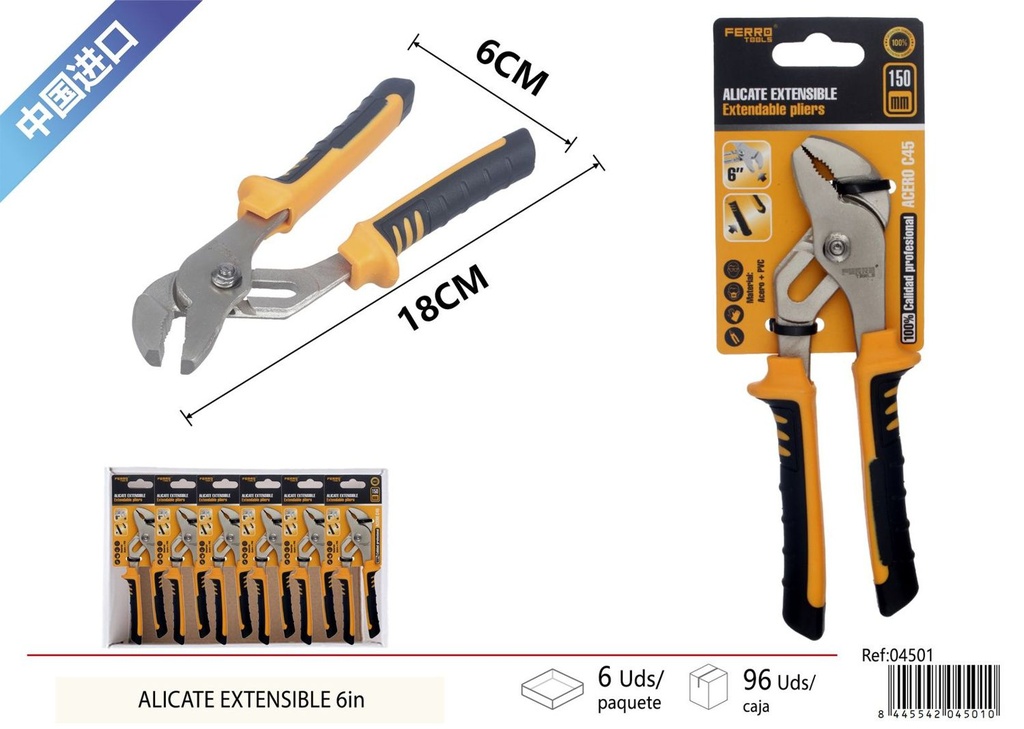 Alicate extensible de 15 cm - Herramientas de ferretería
