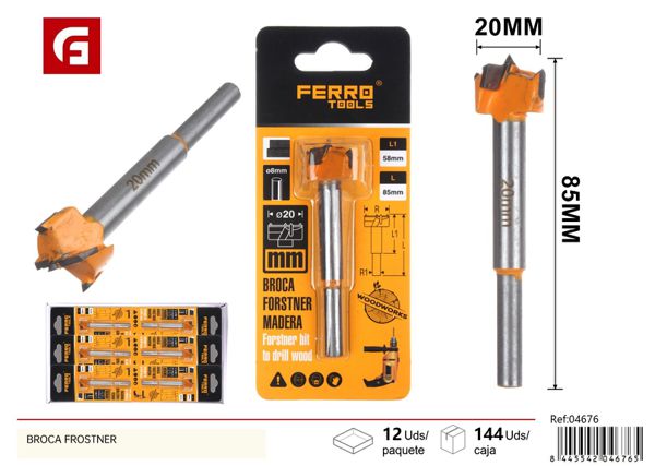 Broca Forstner 20mm para carpintería