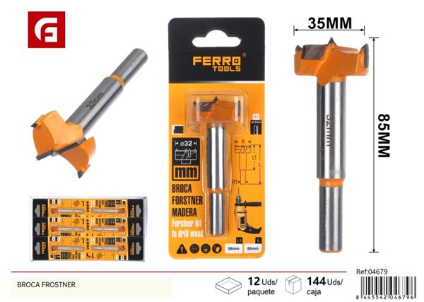 Broca Forstner 32mm para carpintería