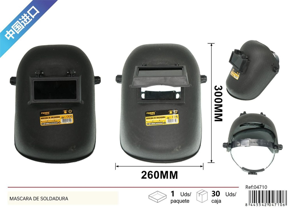 Máscara de soldadura CE para protección y seguridad