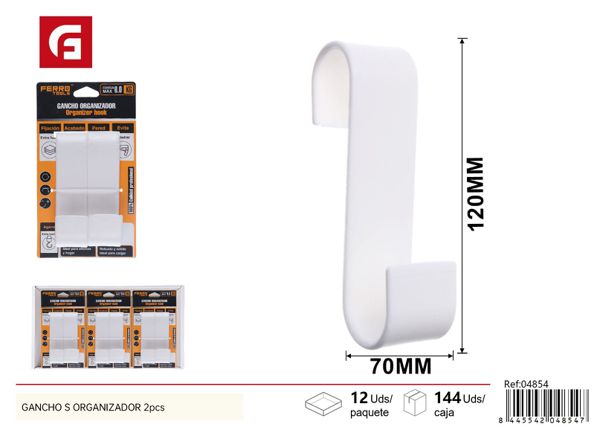 Gancho organizador en S 2pcs multiuso