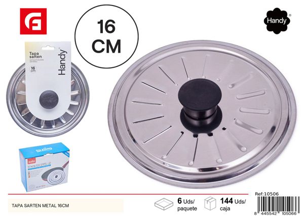 Tapa de sartén metálica 16cm utensilios de cocina