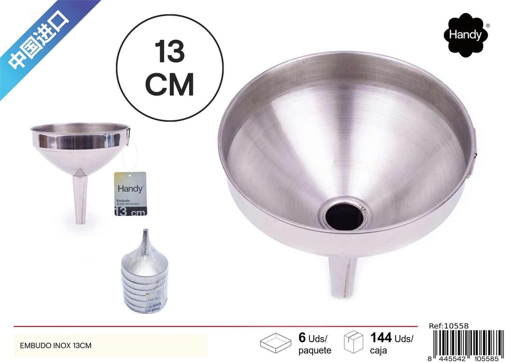 Embudos de acero inoxidable de 13 cm - Utensilios de cocina