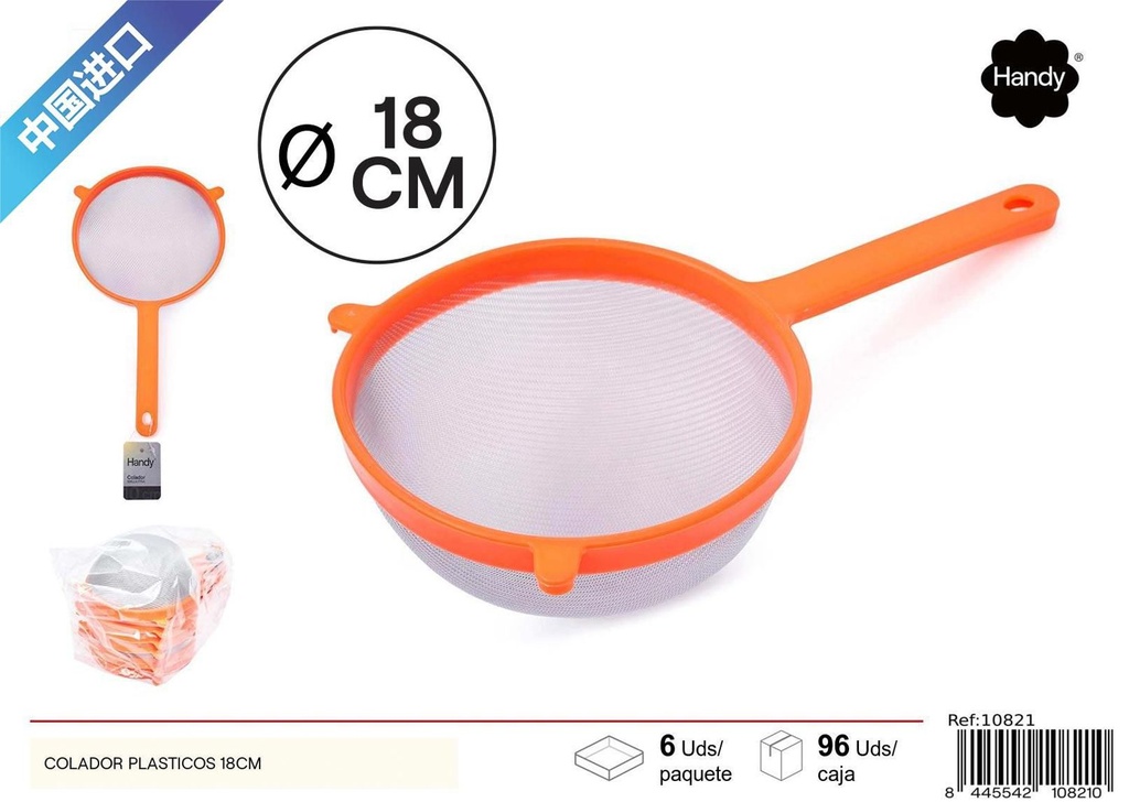 Colador de plástico 18cm para cocina