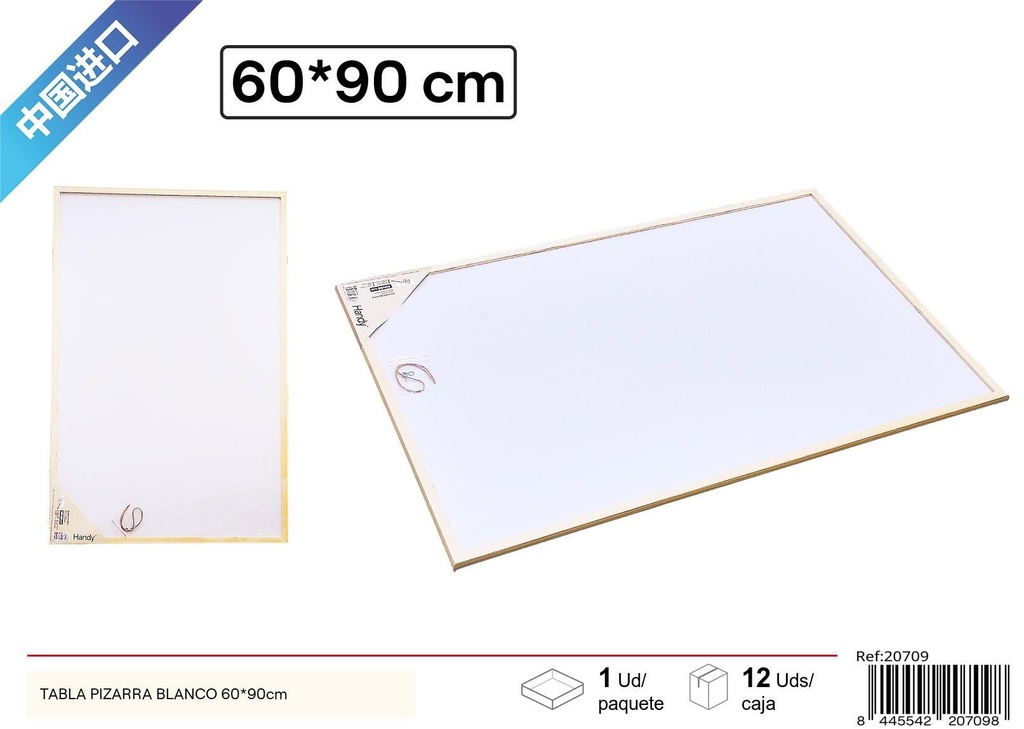 Tabla pizarra blanca 60x90 cm - Material escolar