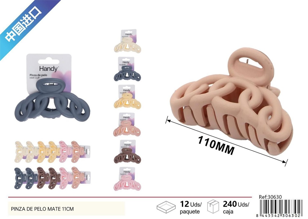 PINZA DE PELO MATE 11cm - Accesorios de belleza