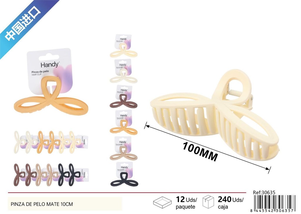 Pinza de pelo mate 10cm - Accesorios para el cabello