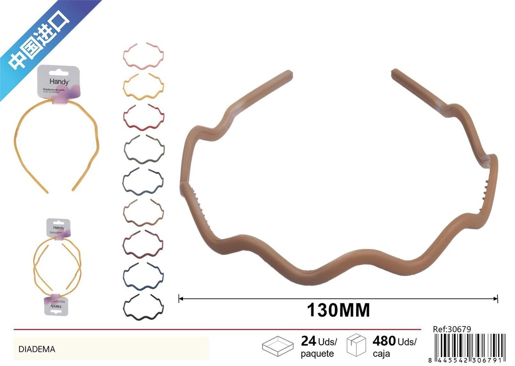 Diadema de ondas grandes mate - Artículos de belleza