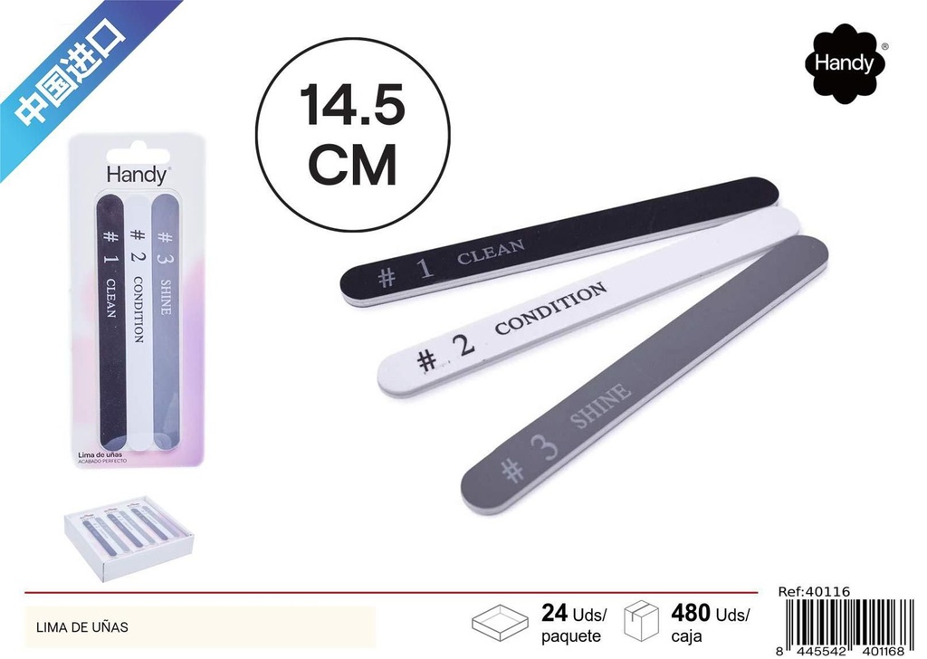 Lima de uñas (set de 3) - Accesorios de belleza