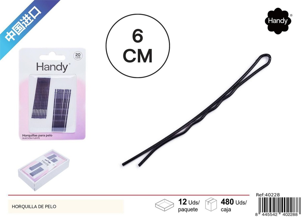 Horquillas de pelo de 6.6 cm 20 piezas - Accesorios para el cabello