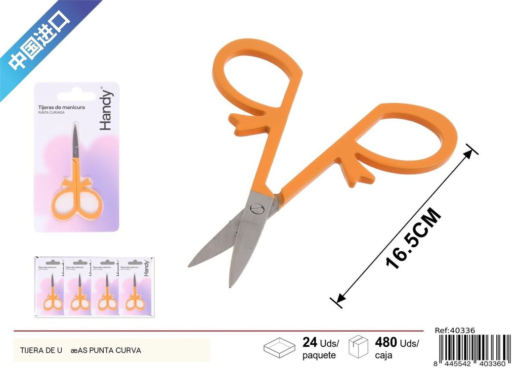 Tijera de uñas punta curva - Accesorios de belleza y cuidado personal