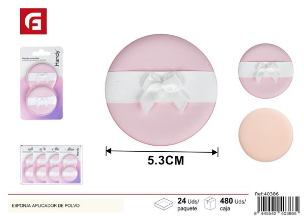 Esponja aplicadora de polvo 2pcs para maquillaje