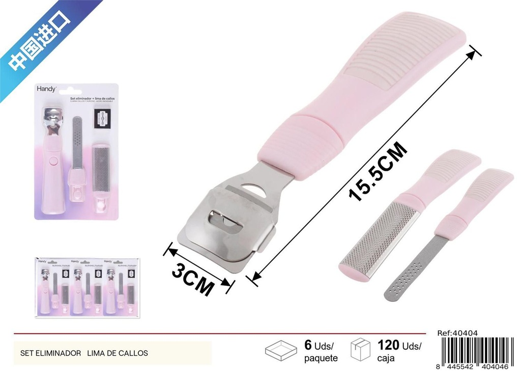 Set eliminador + lima de callos - Accesorios de belleza