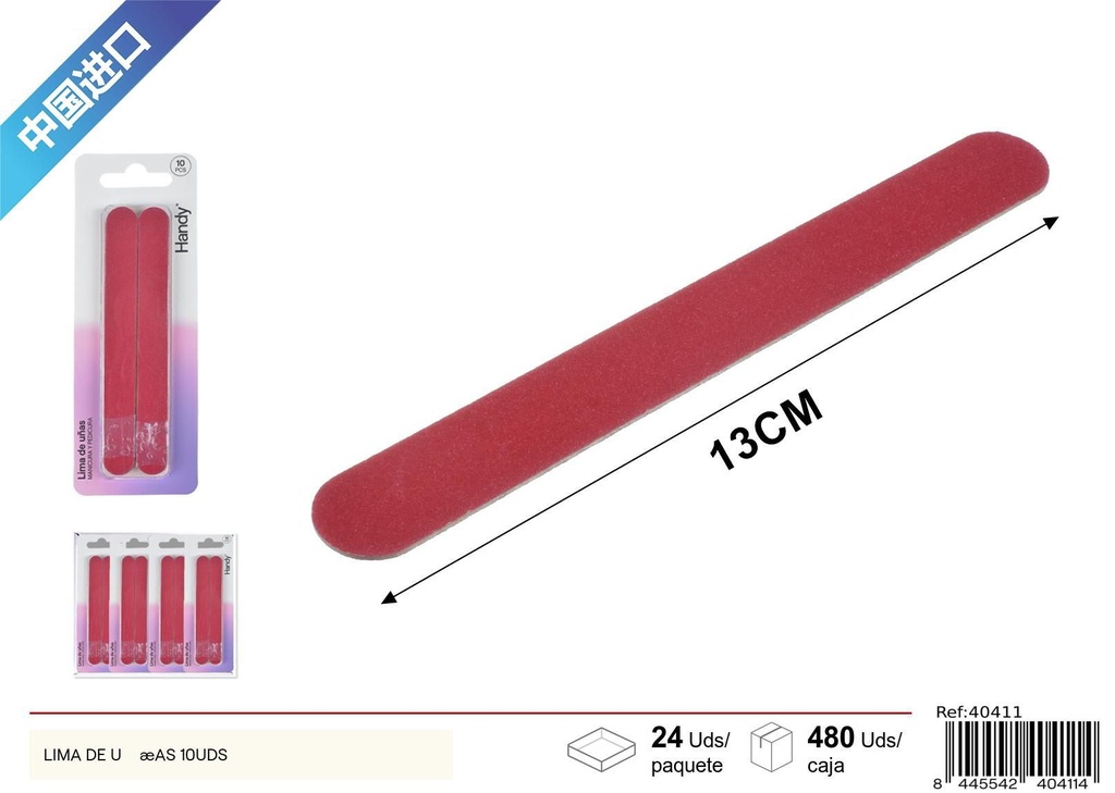 Lima de uñas 10 piezas - Herramientas de belleza