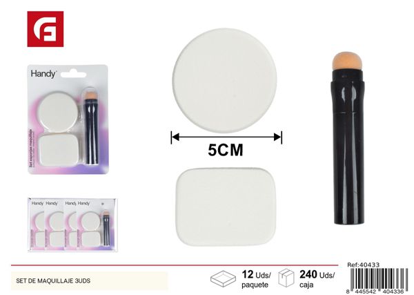 Set de maquillaje 3uds para belleza