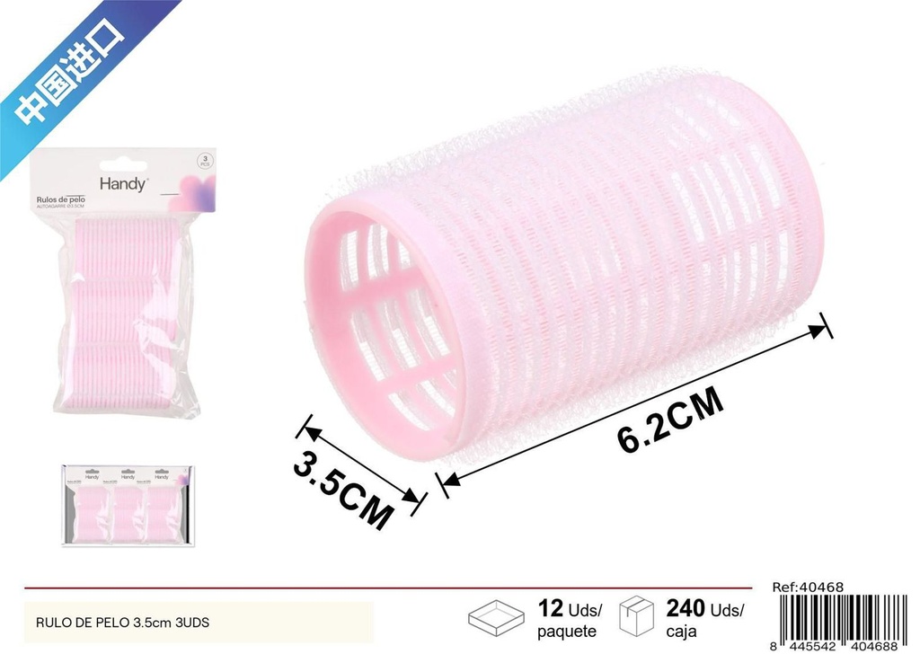 Rulo de pelo 3.5cm 3 piezas - Accesorios de peluquería