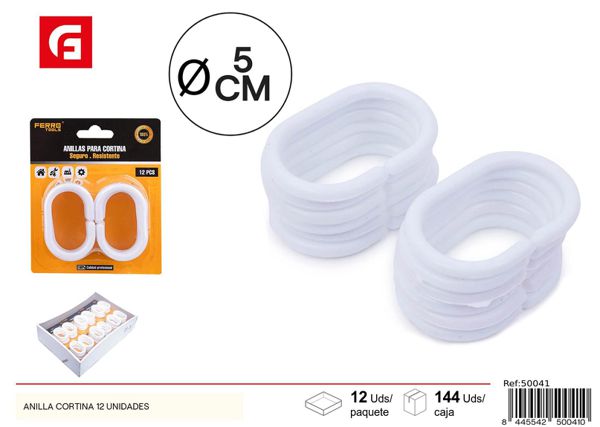 Anilla para cortina 12pcs para baño