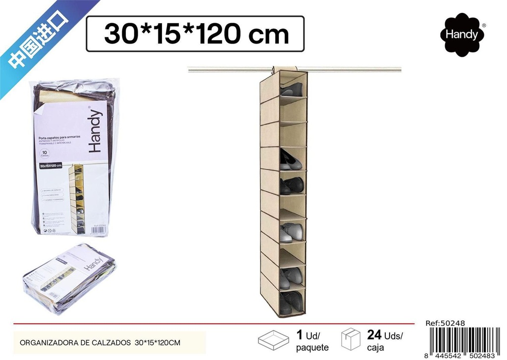 Organizadora de calzados 30*15*120cm para almacenamiento de zapatos