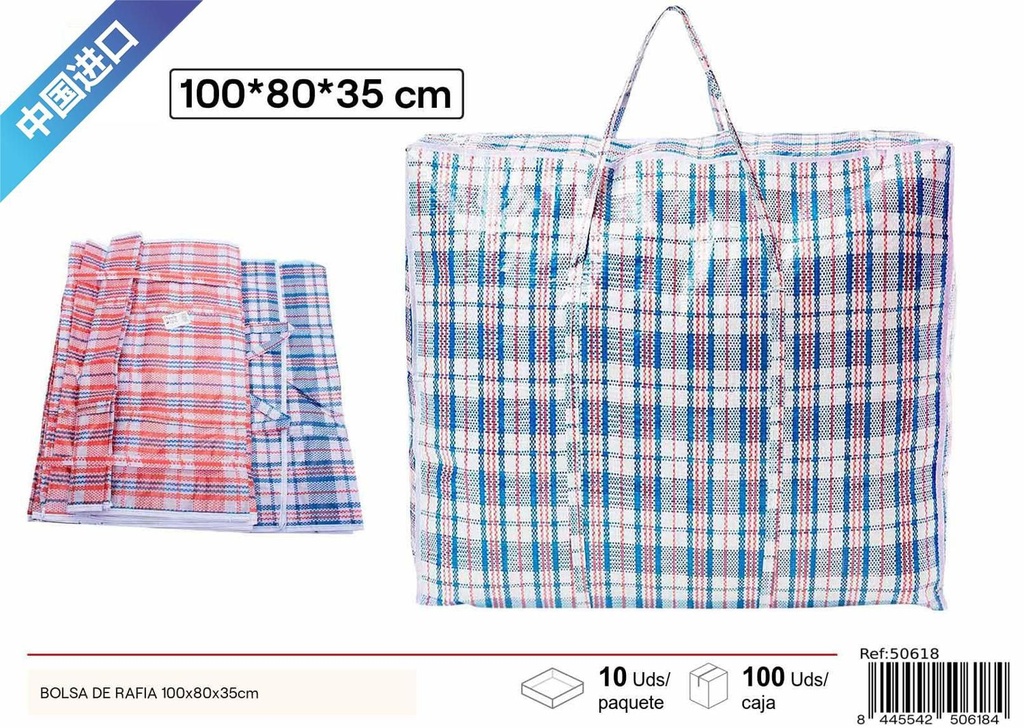 Bolsa de rafia 100x80x35cm 120gr para almacenamiento