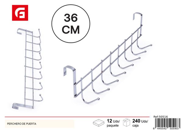 Perchero de puerta con 8 ganchos