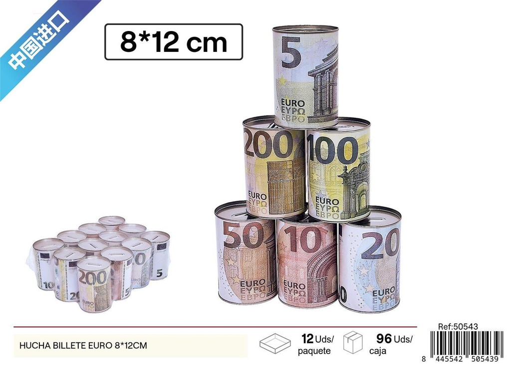 Hucha billete euro 8*12cm para ahorro