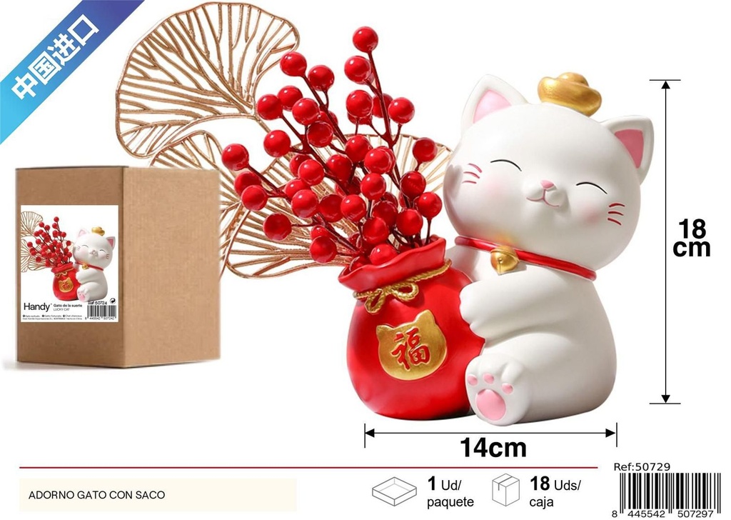Adorno de gato con saco - Decoración de hogar