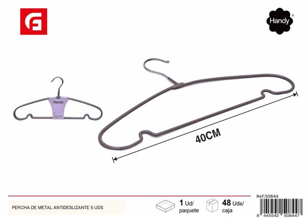 Percha de metal antideslizante 5 uds