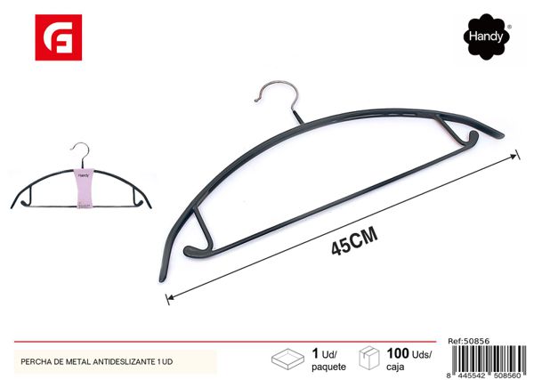 Percha de metal antideslizante azul 1 unidad