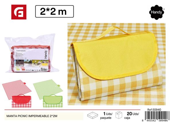 Manta de picnic impermeable 2x2m para exteriores