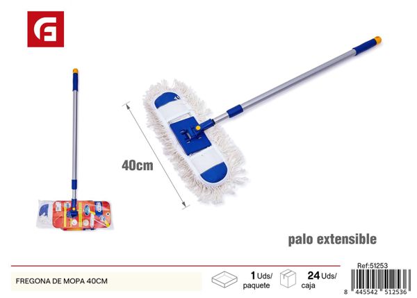 Fregona de mopa 40cm limpieza